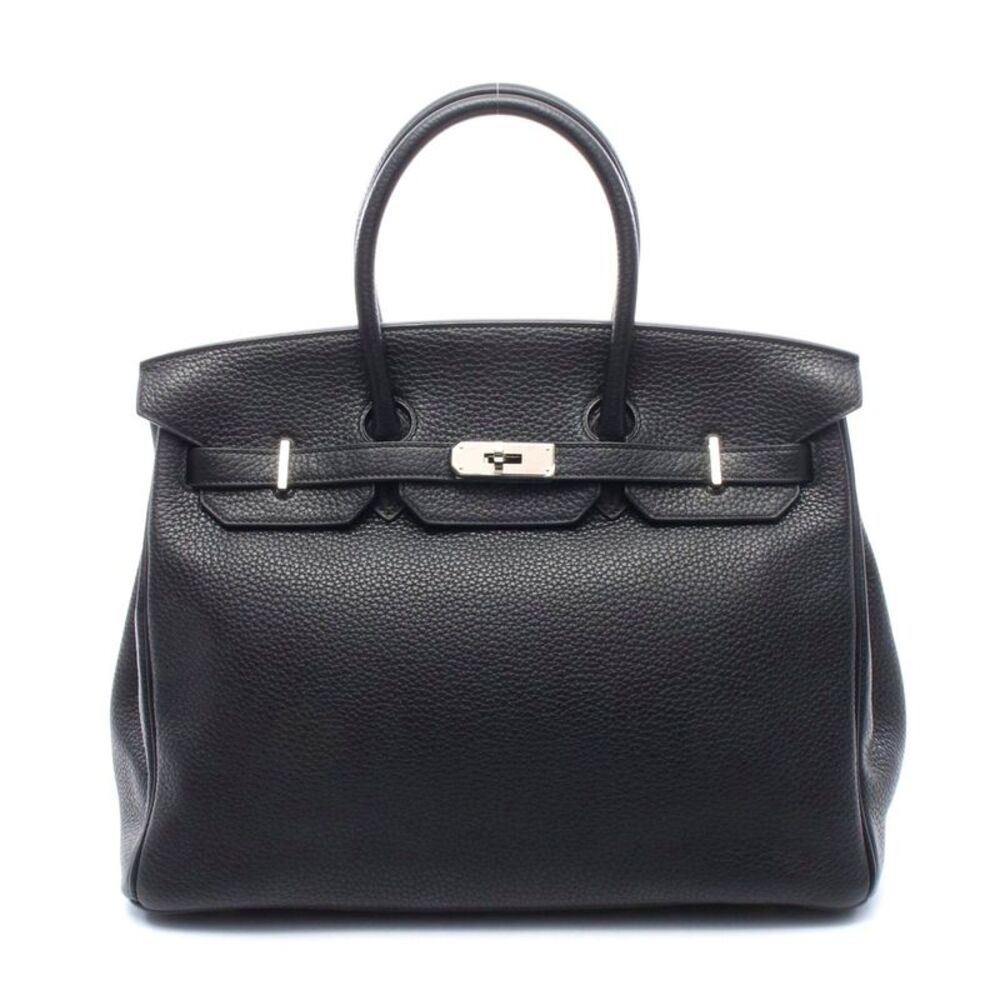 Hermes Birkin 35 Leather Handbag Black